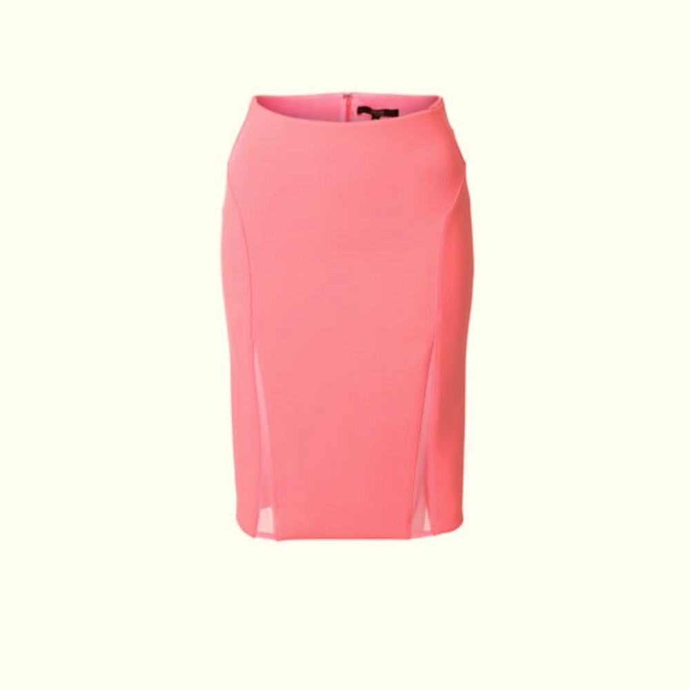 Guess Stretch Scuba Mesh Insert Pencil Skirt. New